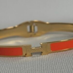 Gold & Orange H Bangle
