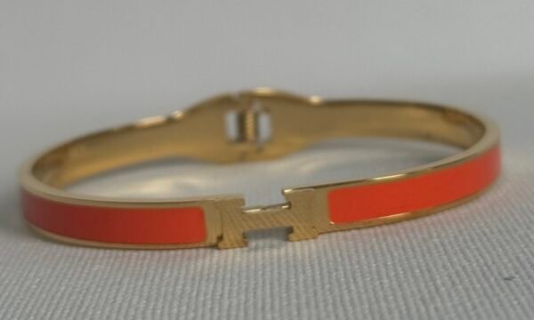 Gold & Orange H Bangle