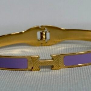 Purple & Gold H Bangle