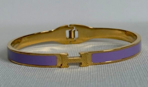 Purple & Gold H Bangle