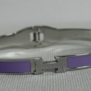 Silver & Purple H Bangle