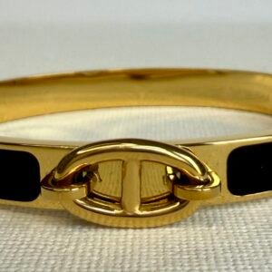 Gold & Black Knot Bangle