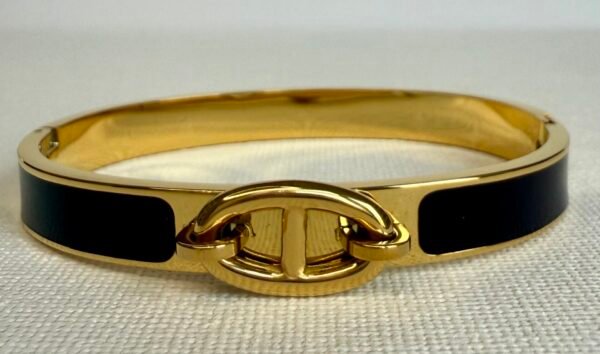 Gold & Black Knot Bangle