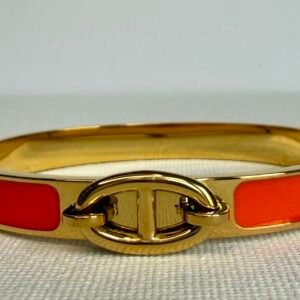 Gold & Orange knot Bangle