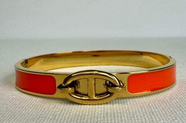 Gold & Orange knot Bangle
