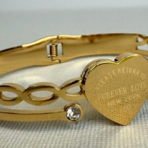 Gold Heart Bangle