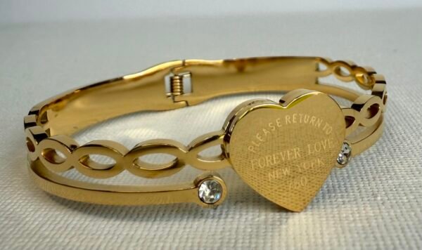 Gold Heart Bangle