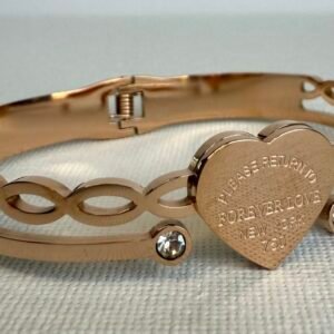 Rose Gold Heart Bangle