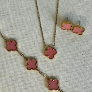 Gold & Pink Clover Set