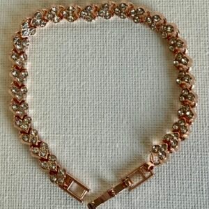 Rose gold Diamante Heart Bracelet