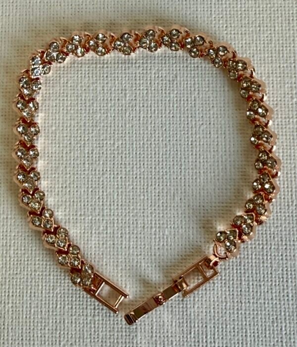 Rose gold Diamante Heart Bracelet