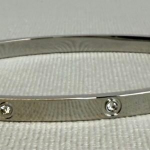 Silver Bangle with Stones