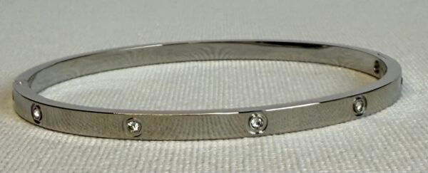 Silver Bangle with Stones