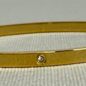 Gold Bangle with Stones