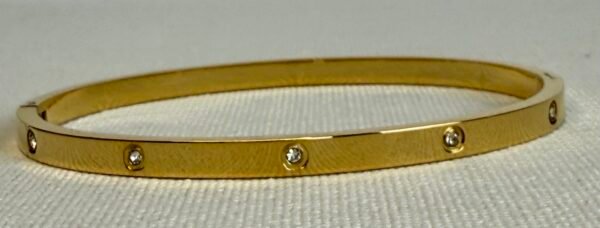 Gold Bangle with Stones