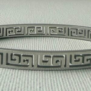 Silver Geo Bangle