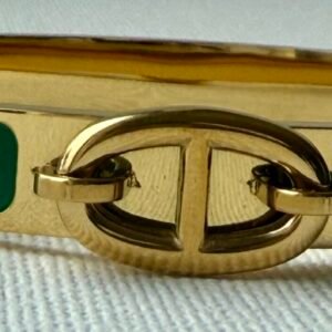 Gold Bangle with Knot Detail