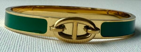 Gold Bangle with Knot Detail
