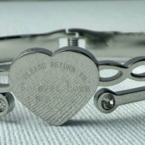 Silver Heart Bangle