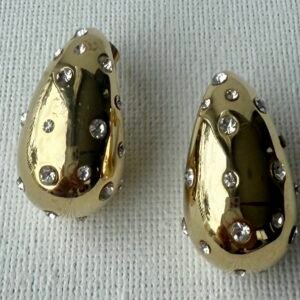 Gold Diamante Chunky Earring