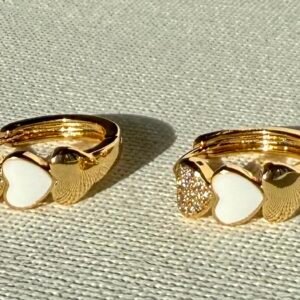 Gold Hoop with Hearts