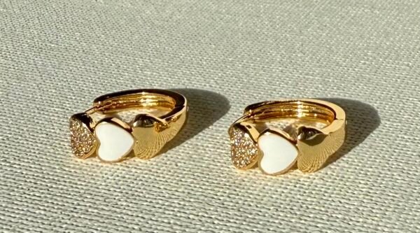 Gold Hoop with Hearts