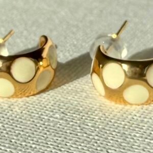 Gold Polka Dot Earrings