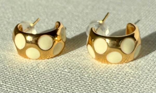 Gold Polka Dot Earrings