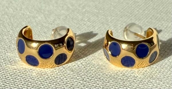 Gold Polka Dot Earrings