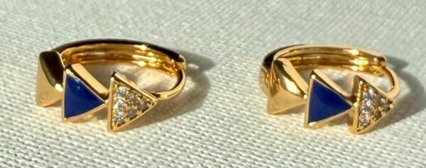 Triangle Detail Small Hoops