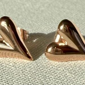Rose Gold Heart Earrings