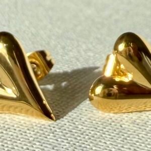 Gold Heart Earrings