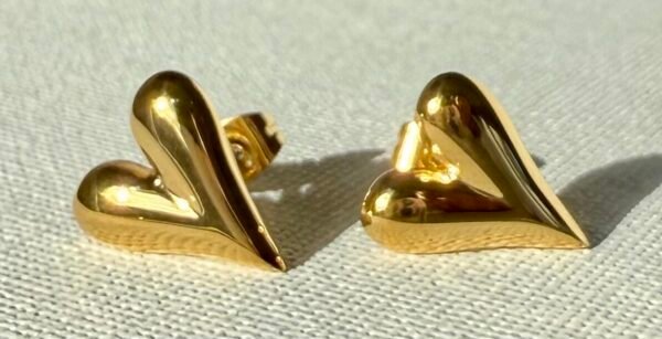 Gold Heart Earrings