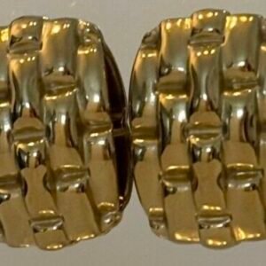 Gold Rectangle Earrings