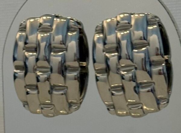 Silver Rectangle Earrings