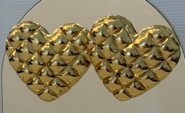 Gold Heart Earrings