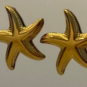 Gold Starfish Earrings
