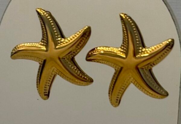 Gold Starfish Earrings