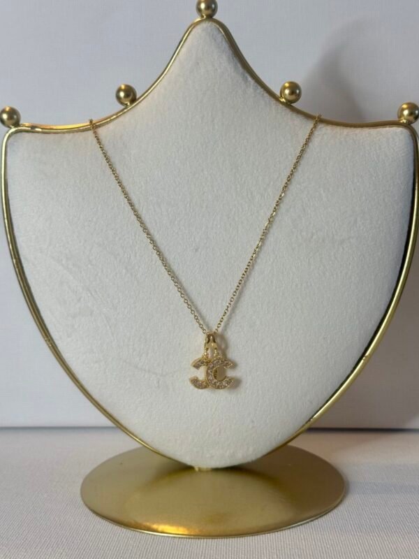 Gold CC Diamante Necklace
