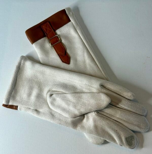 Cream Trim Gloves - Image 2